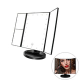 Lighted Vanity Makeup Mirror, Touch Screen LED Foldable 180 Degree